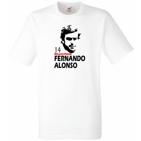 Autóverseny rajongó - Alonso férfi rövid ujjú póló