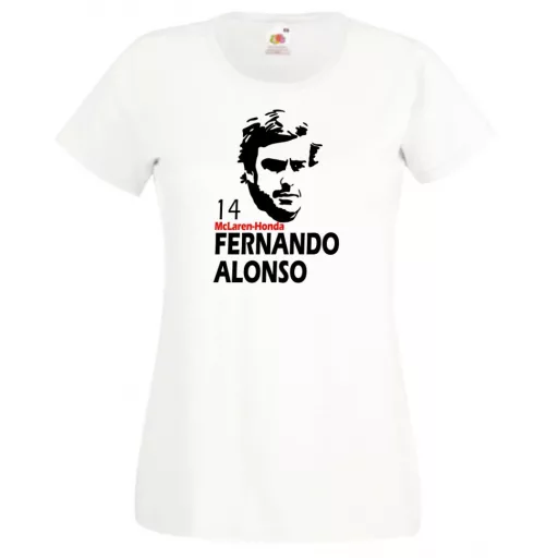Autóverseny rajongó - Alonso női rövid ujjú póló