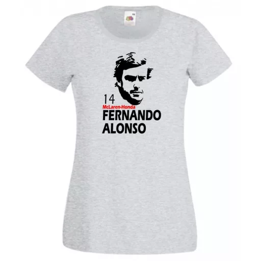 Autóverseny rajongó - Alonso női rövid ujjú póló