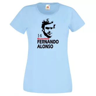Autóverseny rajongó - Alonso női rövid ujjú póló