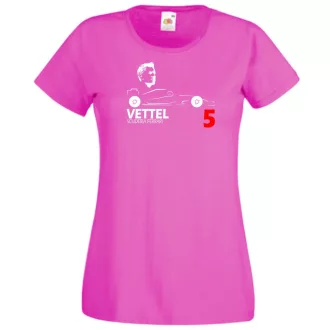Autóverseny rajongó - Vettel női rövid ujjú póló