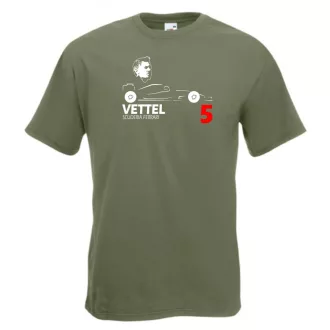 Autóverseny rajongó - Vettel férfi rövid ujjú póló