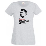 Autóverseny rajongó - Vettel női rövid ujjú póló