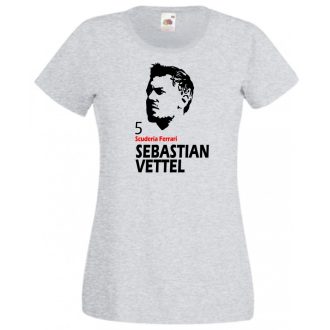Autóverseny rajongó - Vettel női rövid ujjú póló