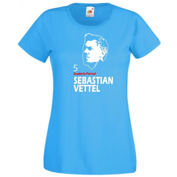 Autóverseny rajongó - Vettel női rövid ujjú póló