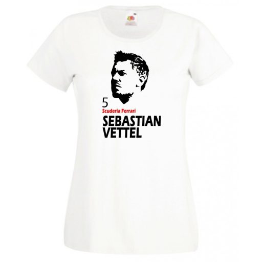 Autóverseny rajongó - Vettel női rövid ujjú póló