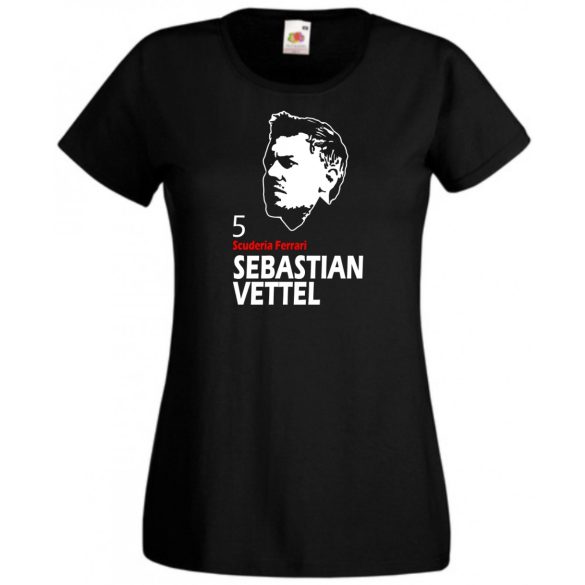 Autóverseny rajongó - Vettel női rövid ujjú póló