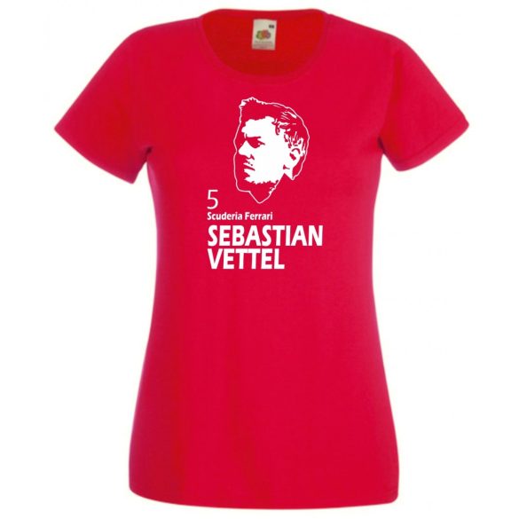 Autóverseny rajongó - Vettel női rövid ujjú póló