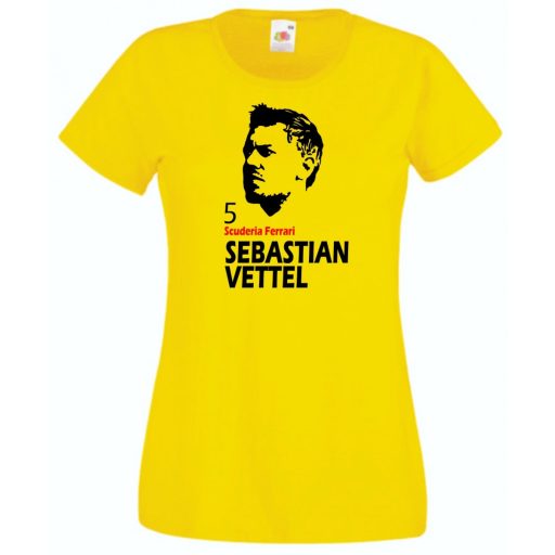 Autóverseny rajongó - Vettel női rövid ujjú póló