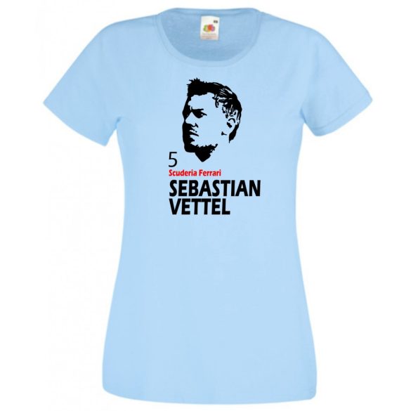 Autóverseny rajongó - Vettel női rövid ujjú póló