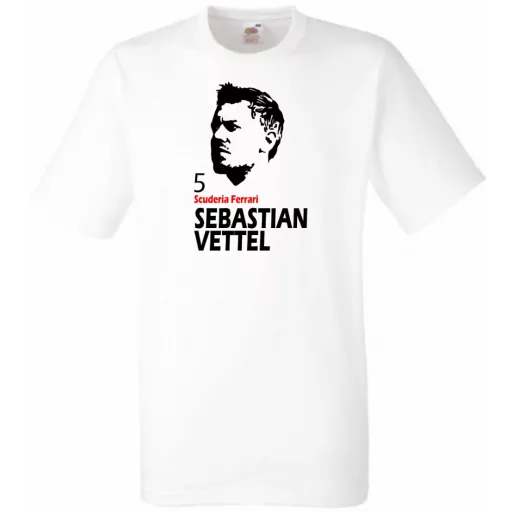 Autóverseny rajongó - Vettel férfi rövid ujjú póló
