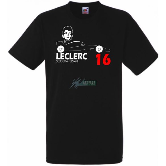 Autóverseny rajongó - Leclerc gyerek rövid ujjú póló