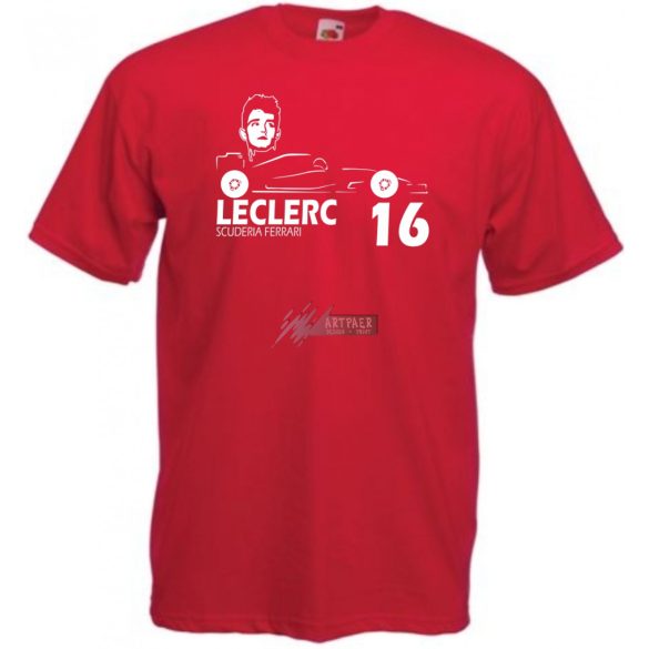 Autóverseny rajongó - Leclerc gyerek rövid ujjú póló