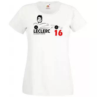 Autóverseny rajongó - Leclerc női rövid ujjú póló