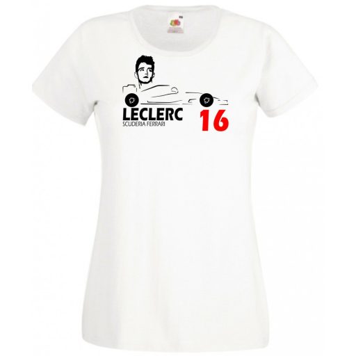 Autóverseny rajongó - Leclerc női rövid ujjú póló