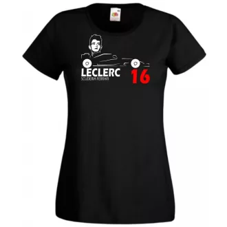 Autóverseny rajongó - Leclerc női rövid ujjú póló