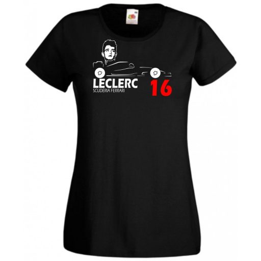 Autóverseny rajongó - Leclerc női rövid ujjú póló