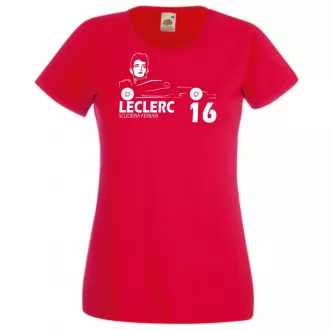 Autóverseny rajongó - Leclerc női rövid ujjú póló