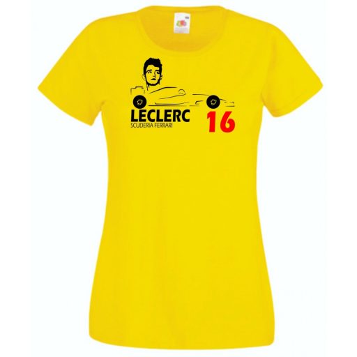 Autóverseny rajongó - Leclerc női rövid ujjú póló