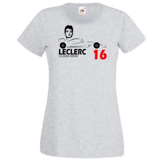 Autóverseny rajongó - Leclerc női rövid ujjú póló