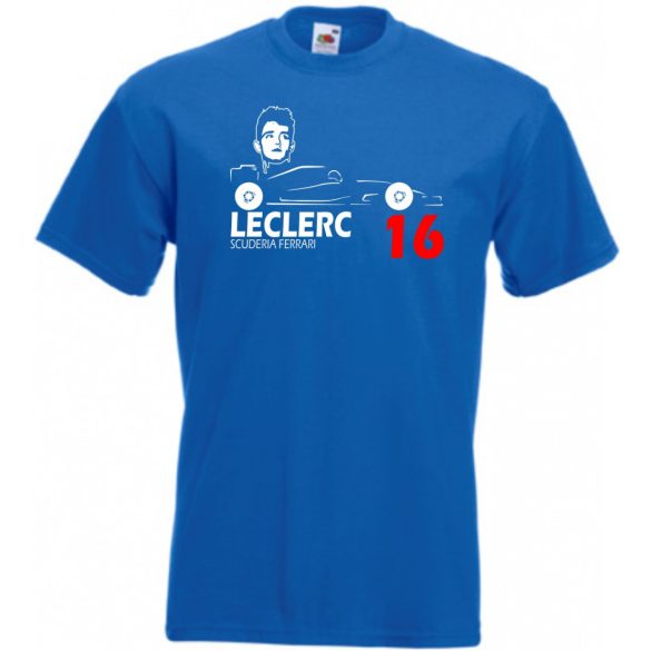 Autóverseny rajongó - Leclerc férfi rövid ujjú póló
