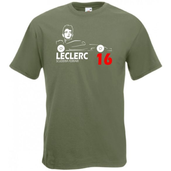 Autóverseny rajongó - Leclerc férfi rövid ujjú póló