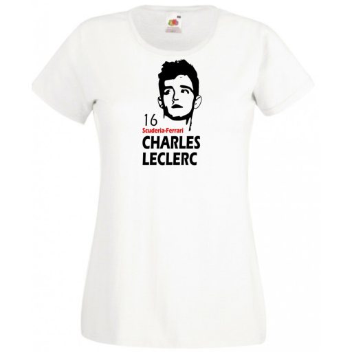 Autóverseny rajongó - Leclerc női rövid ujjú póló