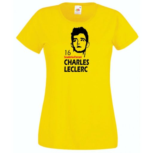 Autóverseny rajongó - Leclerc női rövid ujjú póló