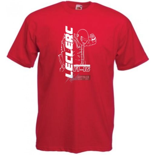 Autóverseny rajongó - Leclerc gyerek rövid ujjú póló