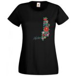 Kalocsai motívumok női rövid ujjú póló