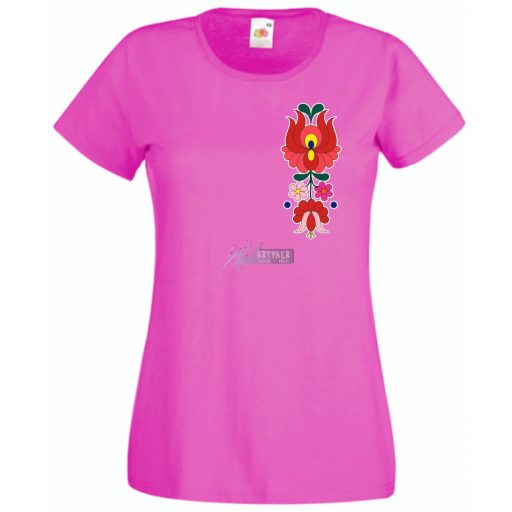 Kalocsai motívumok női rövid ujjú póló