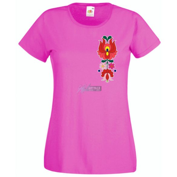 Kalocsai motívumok női rövid ujjú póló