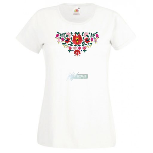 Kalocsai motívumok női rövid ujjú póló