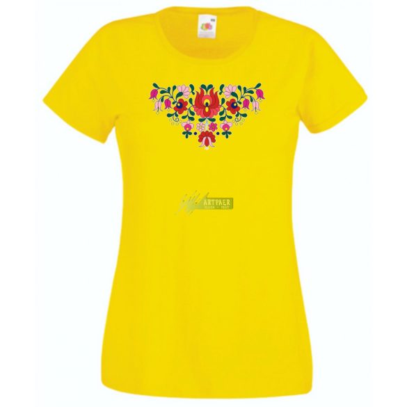 Kalocsai motívumok női rövid ujjú póló