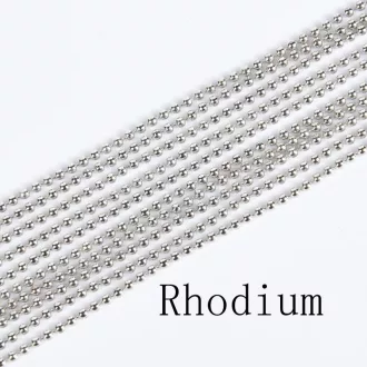 Rhodiumozott gömbök - alap nyaklánc