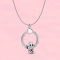 Ezüstözött nyaklánc pandora stílusú kicsi hősök, charm-os medállal