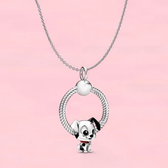   Ezüstözött nyaklánc pandora stílusú kicsi hősök, charm-os medállal