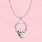 Ezüstözött nyaklánc pandora stílusú kicsi hősök, Marie, charm-os medállal
