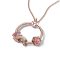 Rózsa aranyozott nyaklánc pandora stílusú, kristály charm-os medállal