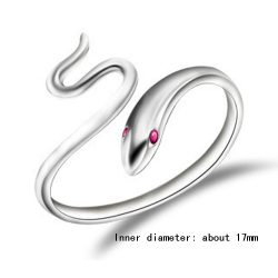 Kígyó alakú - ezüstözött gyűrű