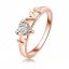 18k rózsa aranyozott gyűrű LOVE mintás CZ kristály gyűrű