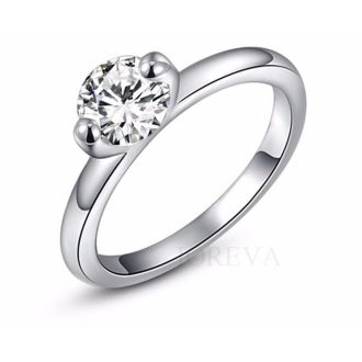 Fehér aranyozott gyűrű Swiss CZ kristály