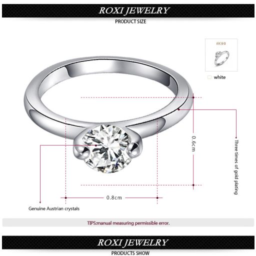 Fehér aranyozott gyűrű Swiss CZ kristály