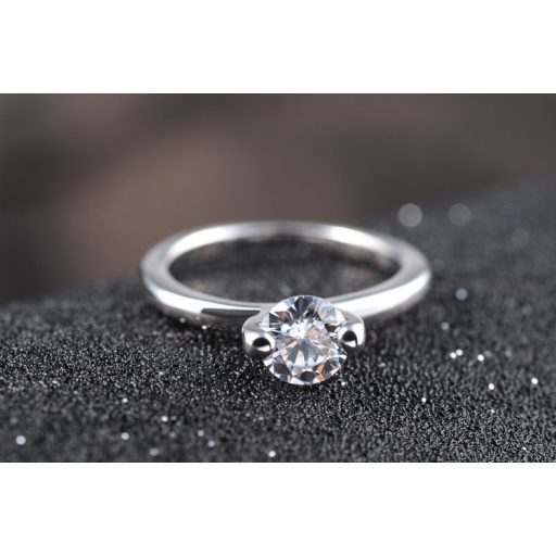 Fehér aranyozott gyűrű Swiss CZ kristály