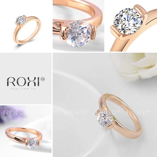 18k aranyozott gyűrű Swiss CZ kristály