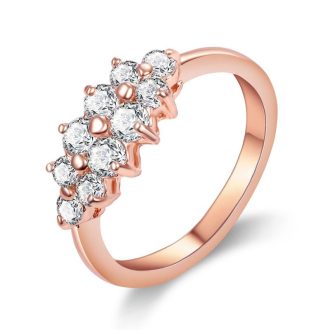 Aranyozott Czirkonium kristályos gyűrű