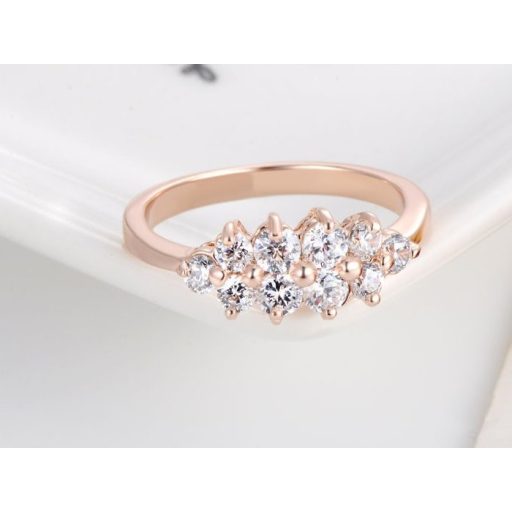 Aranyozott Czirkonium kristályos gyűrű