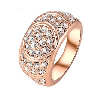 Rózsa aranyozott ausztria kristályos gyűrű