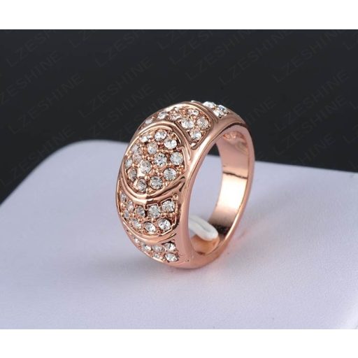 Rózsa aranyozott ausztria kristályos gyűrű