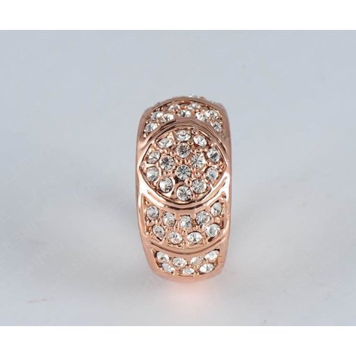 Rózsa aranyozott ausztria kristályos gyűrű